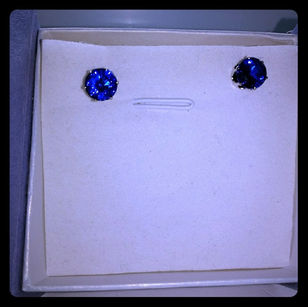 5cttw Blue Cubic Zir. .925 Sterling